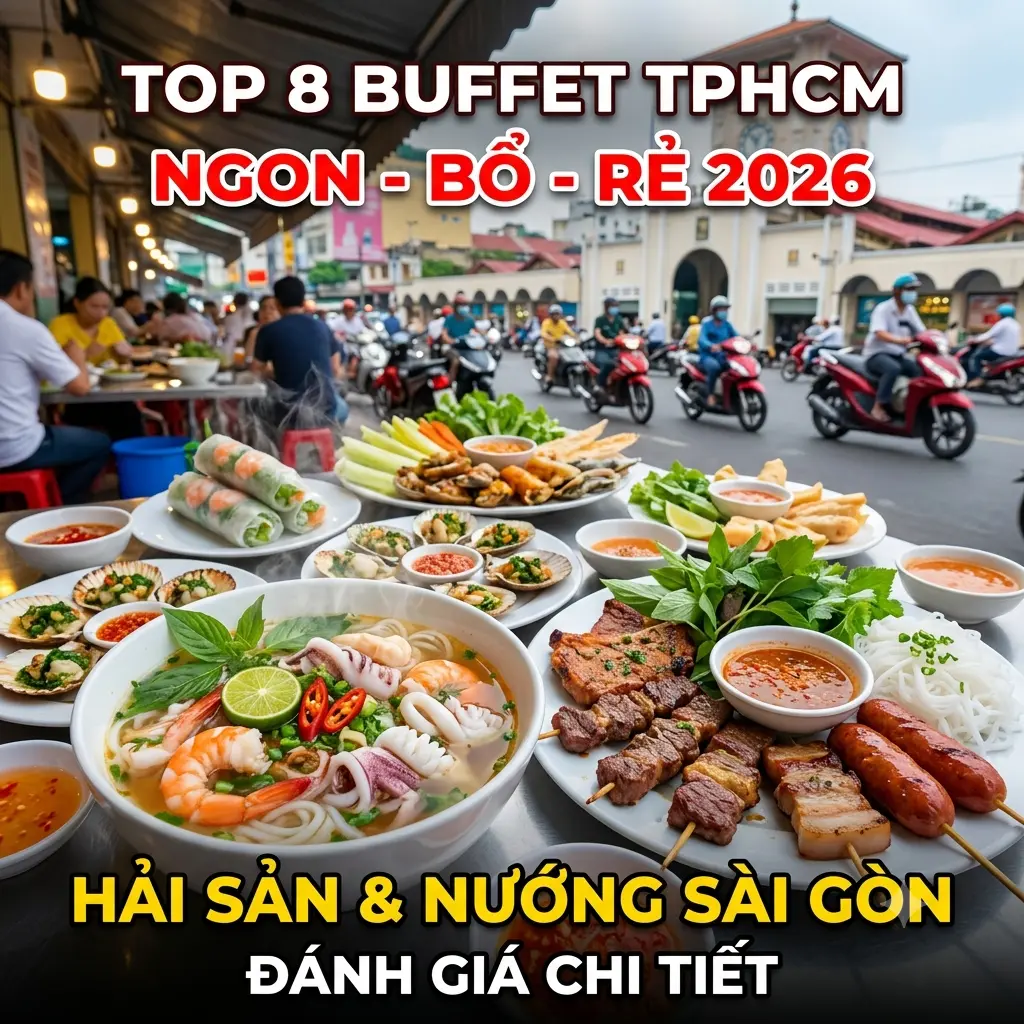 Top 8 Nhà Hàng Buffet Ngon, Giá Rẻ Tại Sài Gòn Cực Hot 2026 | VN Pure Reviews