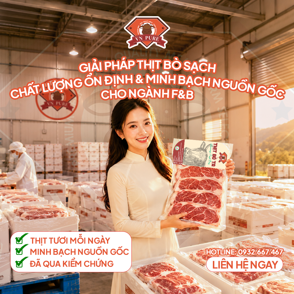 Nguồn Thịt Bò HORECA Giá Tốt Khắp TP.HCM | Sỉ Thịt Bò Uy Tín VN Pure